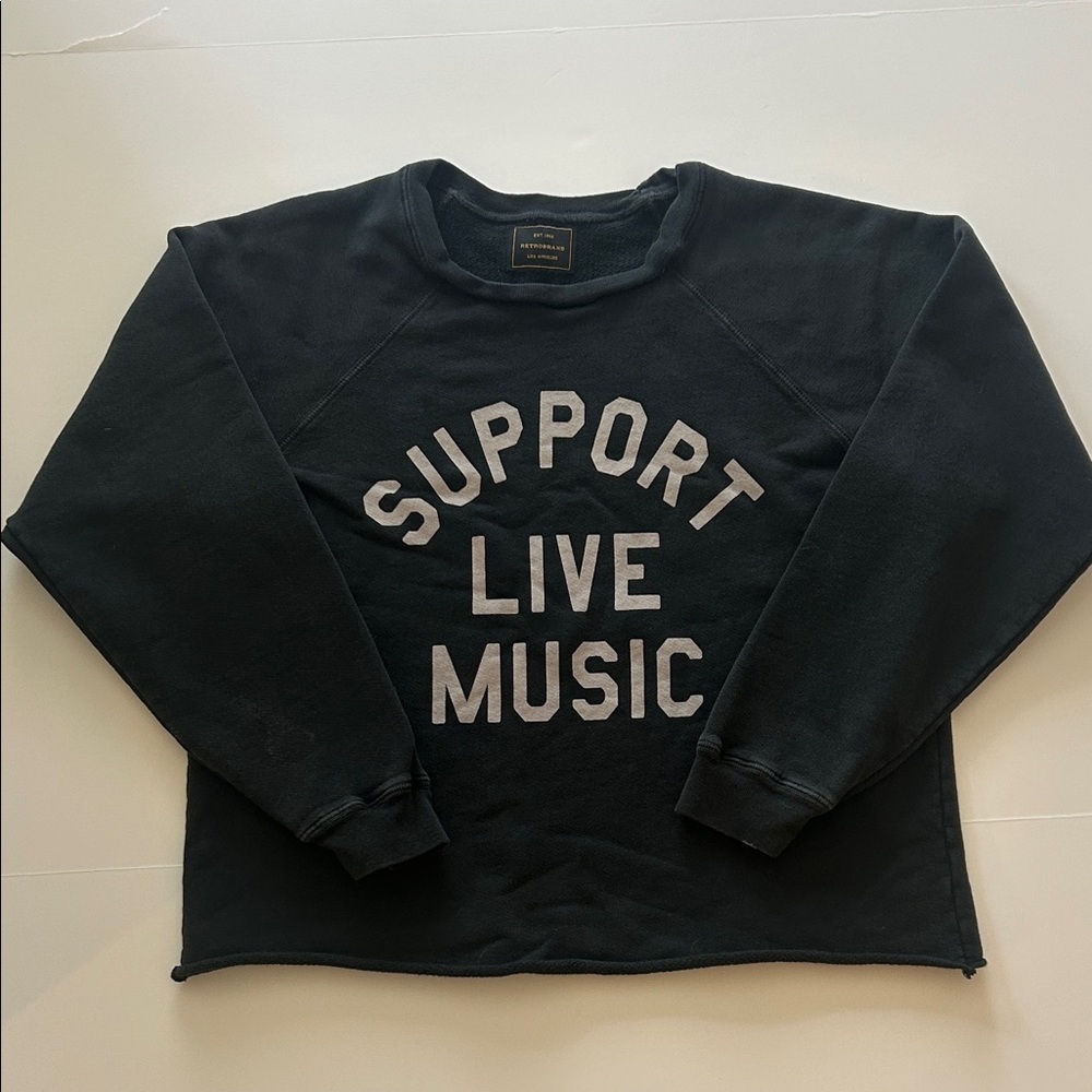 Original Retro Brand Black Crewneck Sweater